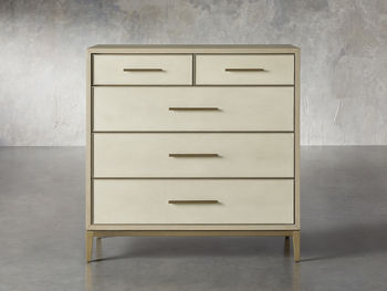 Malone 40&quot; Two Over Three Drawer Dresser In Shagreen Bone