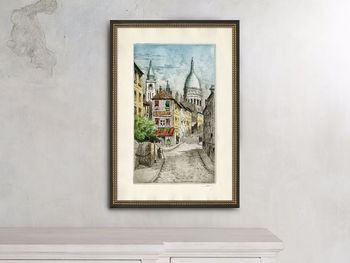 Montmarte Rue Noryins Framed Print