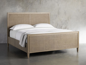 Pearson 57&quot; Gallery Cane Queen Bed In Basa Natural