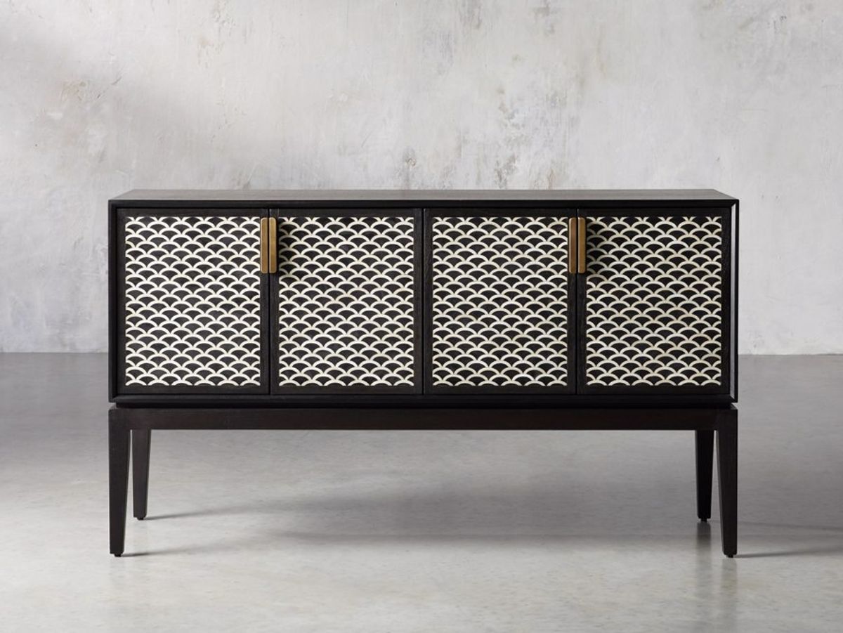 Raja 60" Bar Cabinet In Panther Black