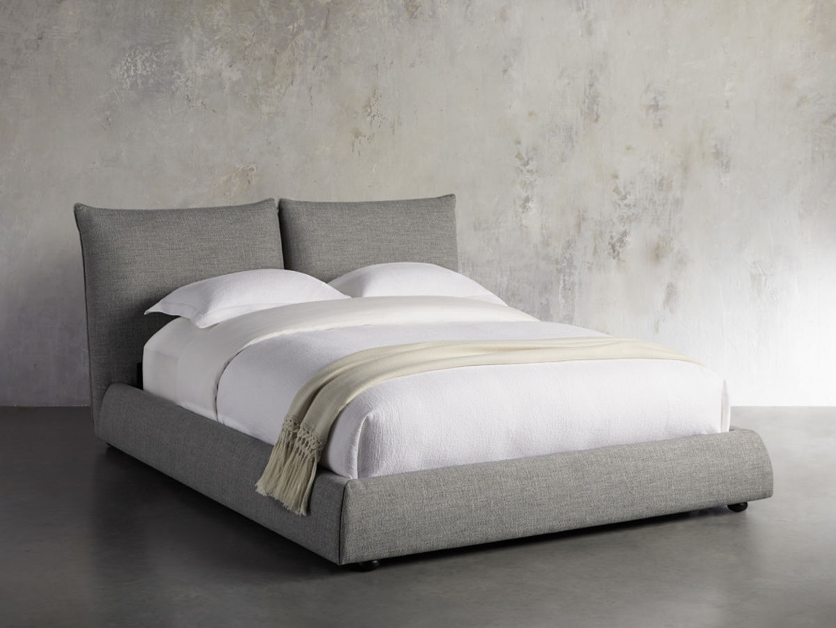 Rigby Upholstered 40" Queen Bed In Prestige Fog