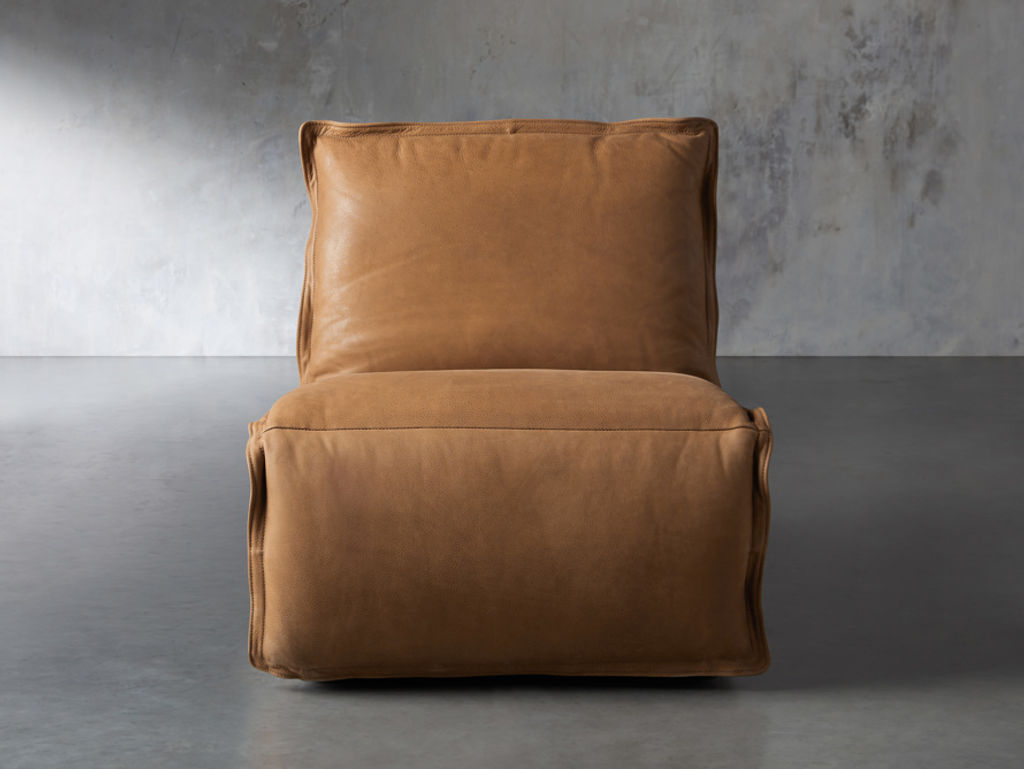 Preview image for Rowland Leather 34" Armless Motion Recliner In Burnham Camel