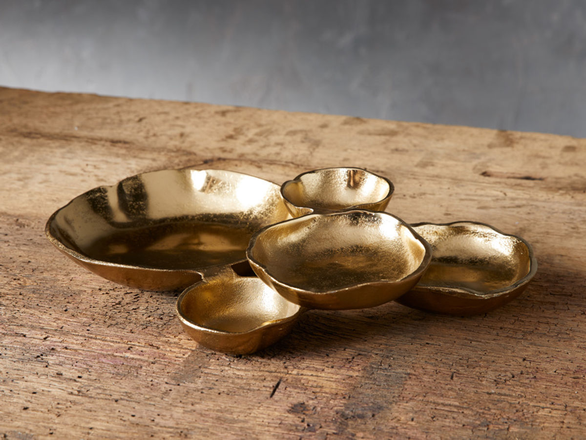 Small Klasa Platter In Dark Gold
