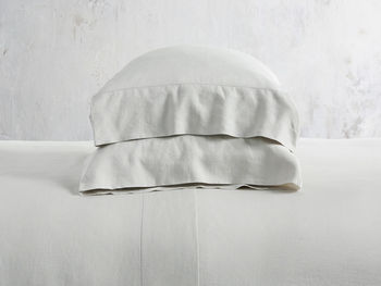 Standard Italian Linen Hemstitch Pillow Case In Celadon