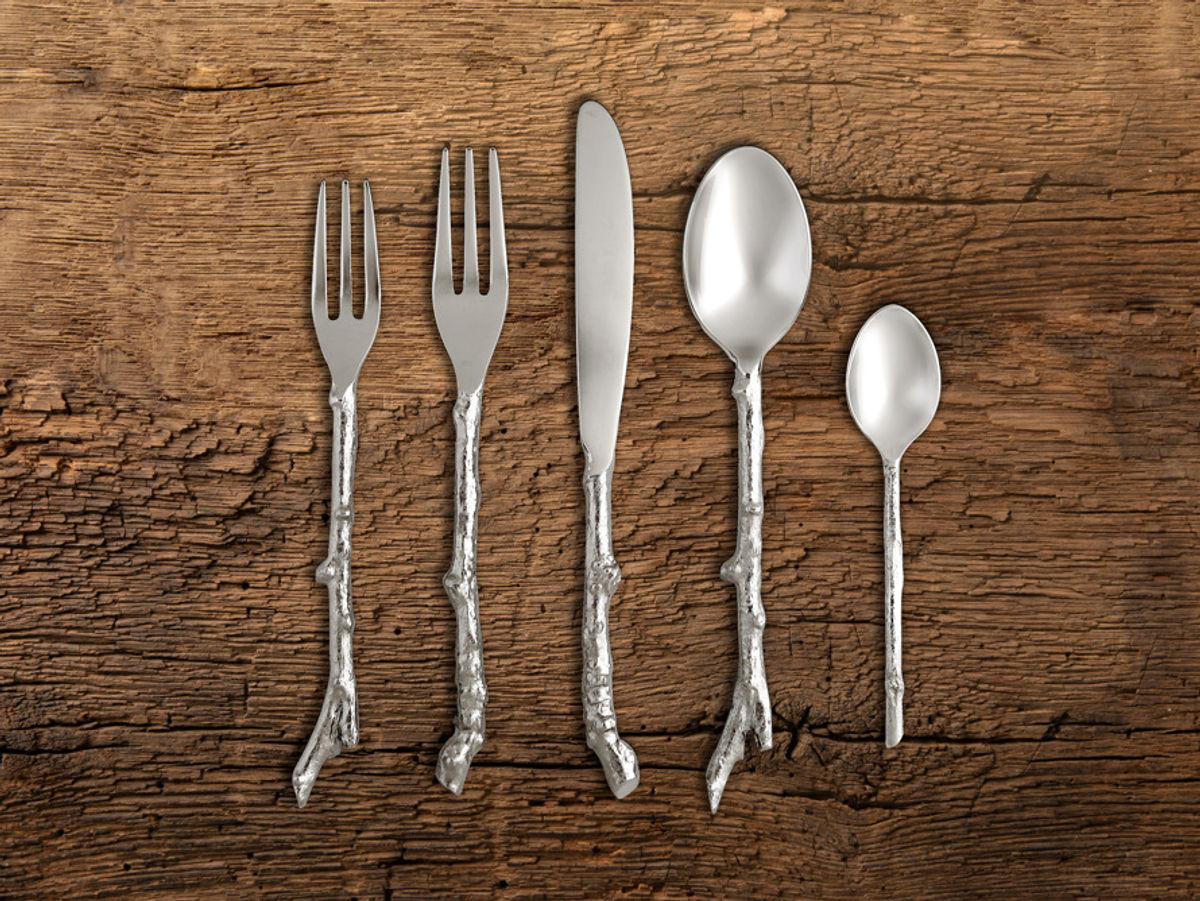 Twig 5 Piece Place Setting In Silver