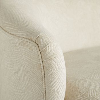 Duprey Settee Textured Ivory Grey