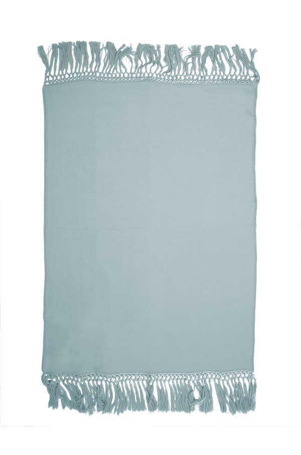 Baby Alpaca Throw 51X70" Cool Seamist