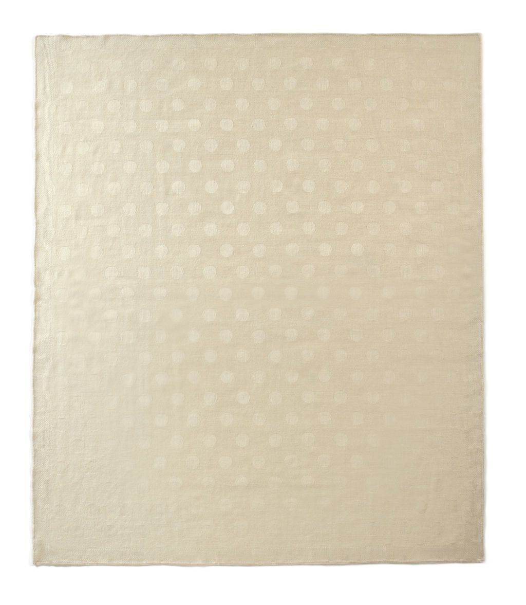Baby Alpaca Throw 60X70" Dots Ivory