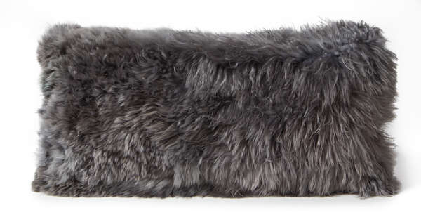 Cushion Alpaca 11X22" Silver