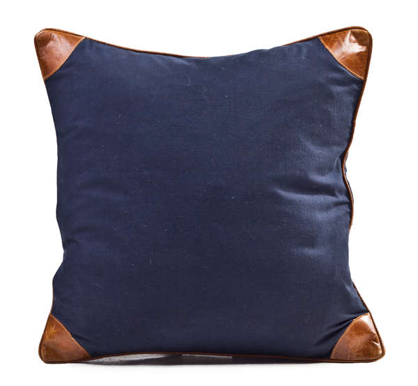 Cushion Cowhide Western 20" Navy