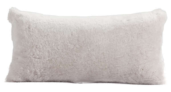 Cushion Shortwool 11X22" Light Grey