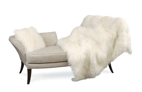 Tibetan Lamb Throw 60X70" Ivory