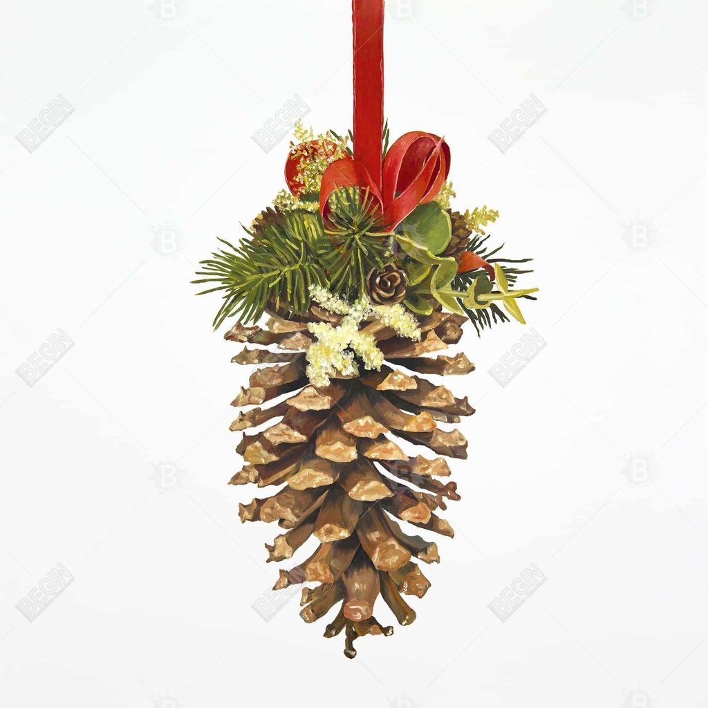 Christmas Pine Cone 21.26 X 61.26, Framed Stretched Canvas