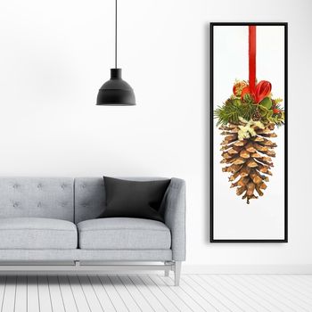 Christmas Pine Cone 21.26 X 61.26, Framed Stretched Canvas