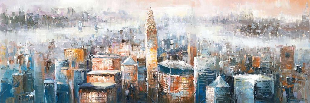 Preview image for Living Room Cityscape Artwork, 16 X 48, Unframed