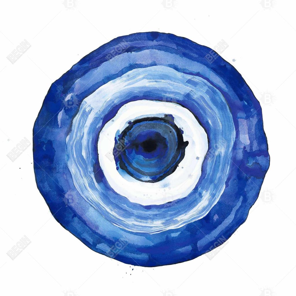 Preview image for Erbulus Blue Evil Eye 28 X 42, Unstretched Canvas With Clip Magnet