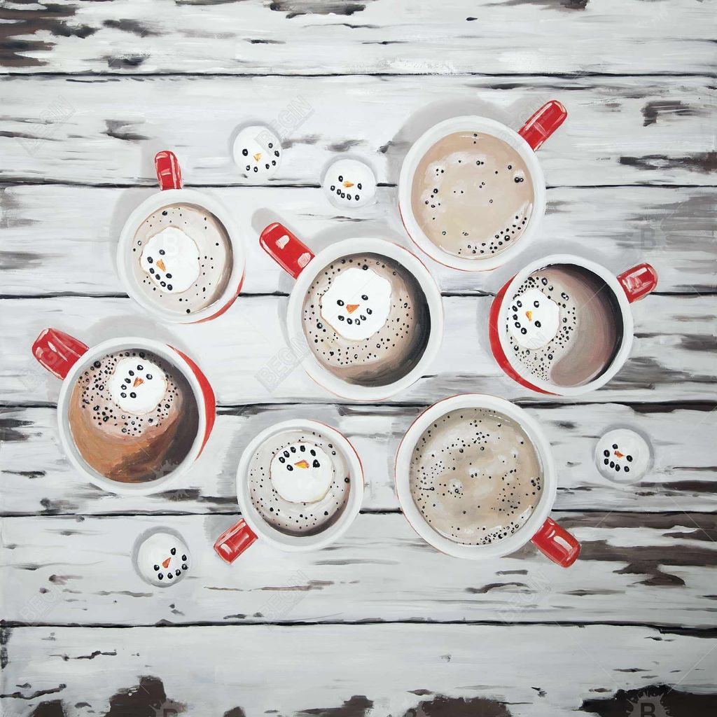 Holiday Hot Chocolate 17.25 X 49.26, Framed Stretched Canvas