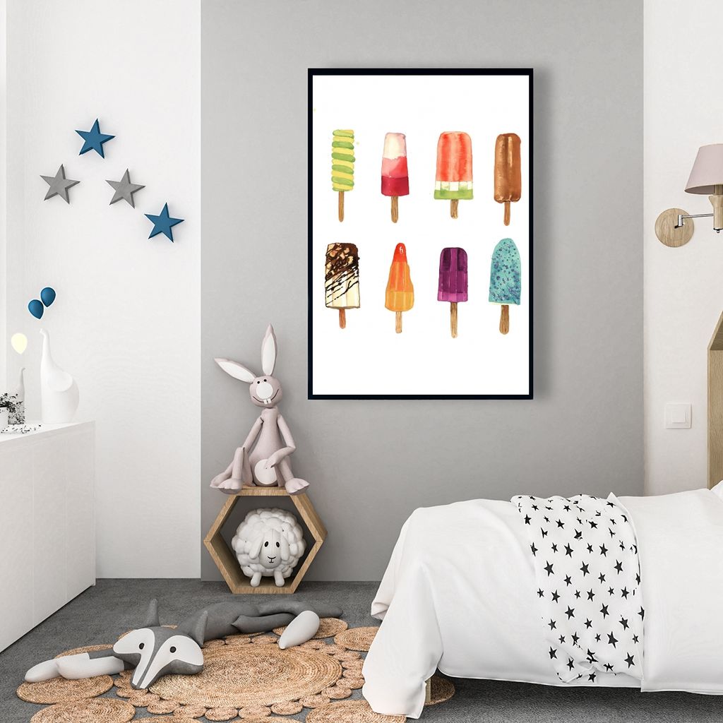 Lolli Framed Stretched Canvas