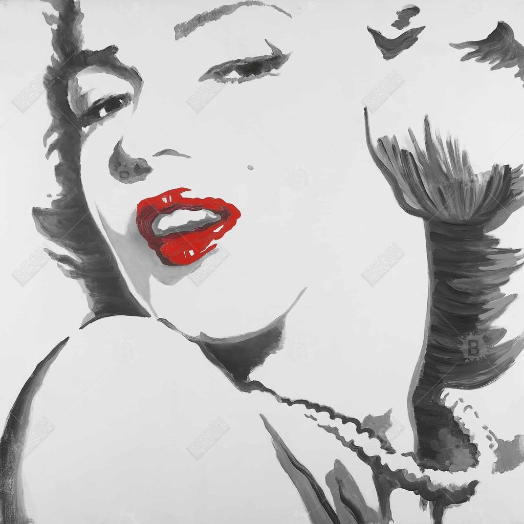 Preview image for Marilyn Monroe Outline Style 49 X 49, Framed Stretched Canvas