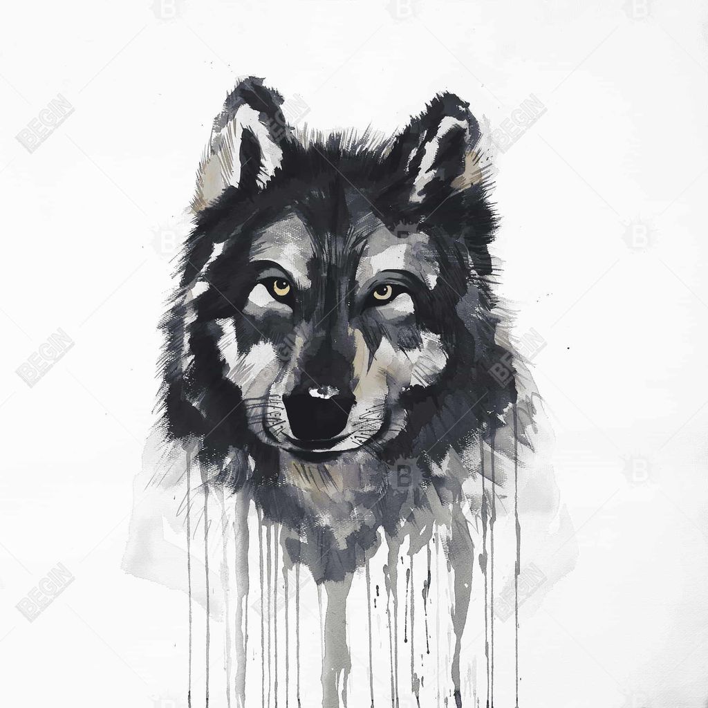 “The Lone Wolf”, Framed Stretched Canvas, 49x49