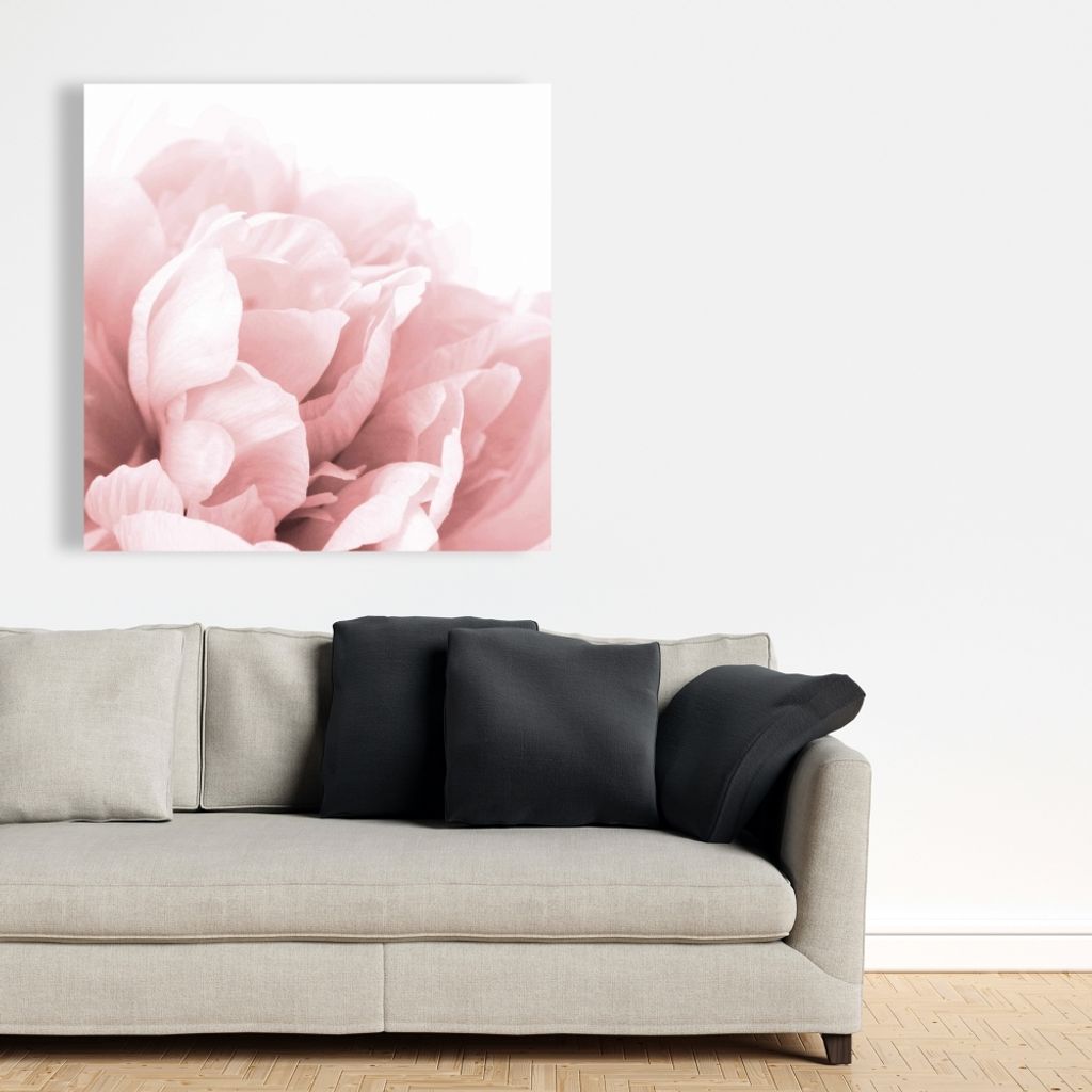 Peony Flower Dream 36 X 36, Stretched Canvas Unframed