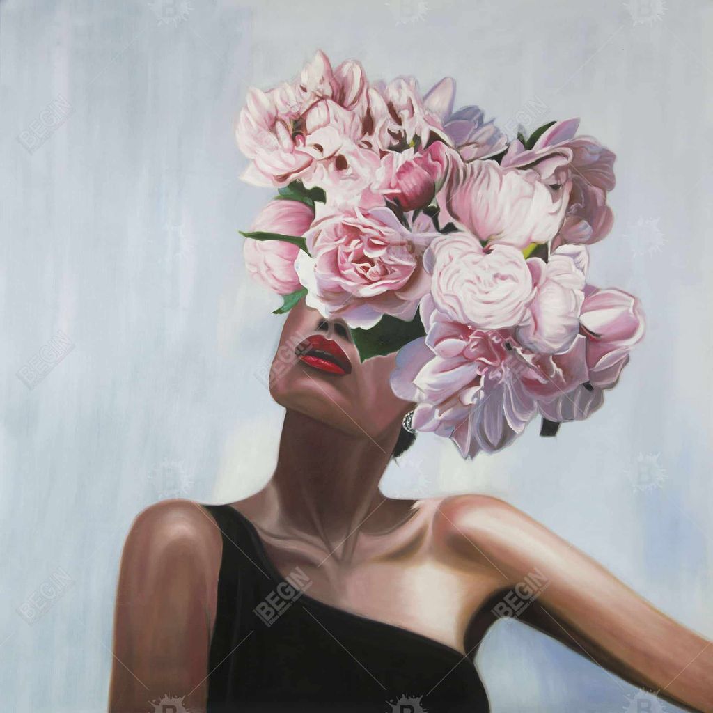 See Life In Flowers 28 X 42, Unstretched Canvas With Clip Magnet