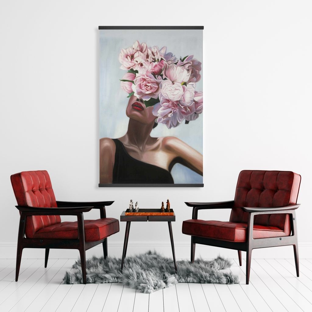 See Life In Flowers 28 X 42, Unstretched Canvas With Clip Magnet