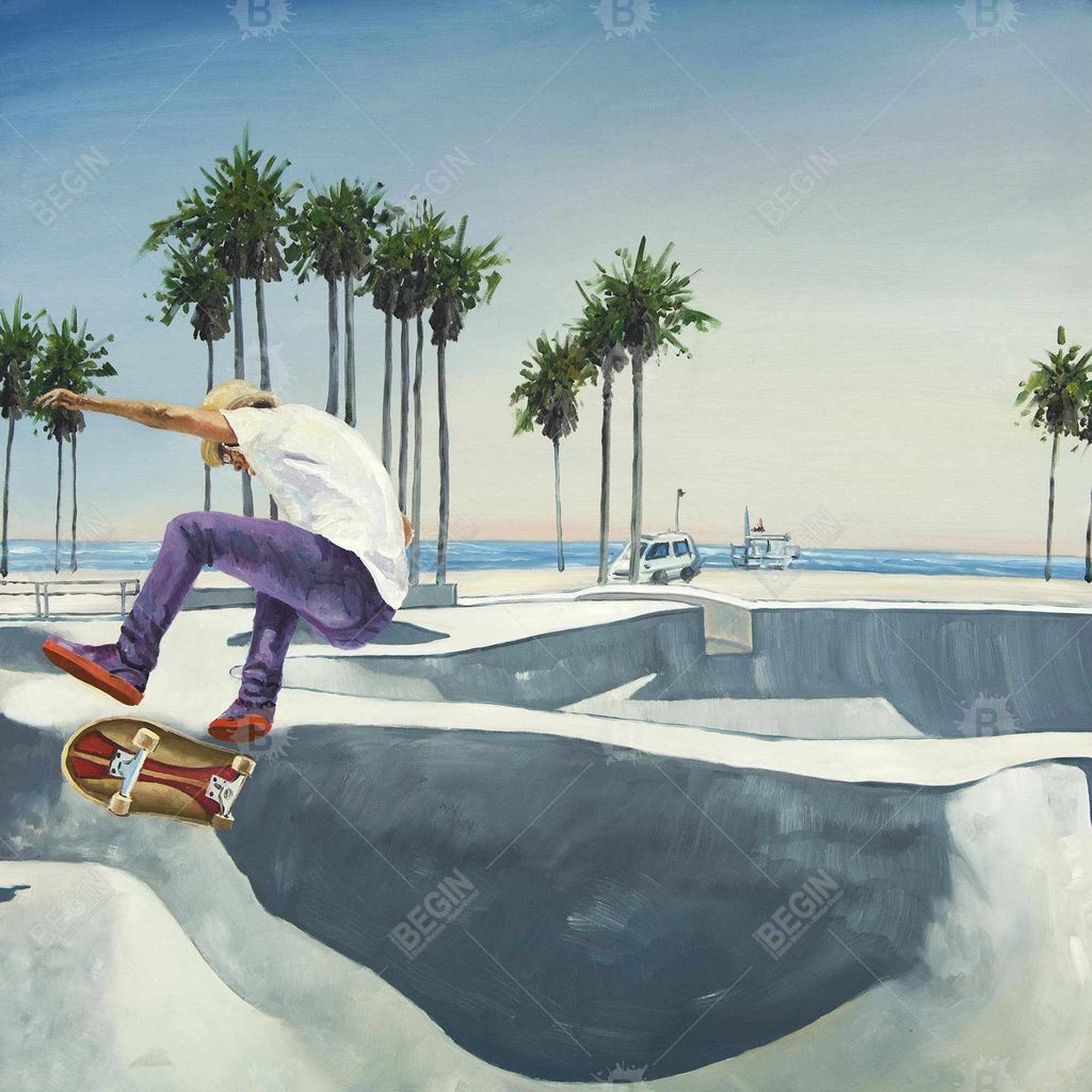 Skate Park 23.5 X 35.5, Triptych 3-Piece Stretched Canvas
