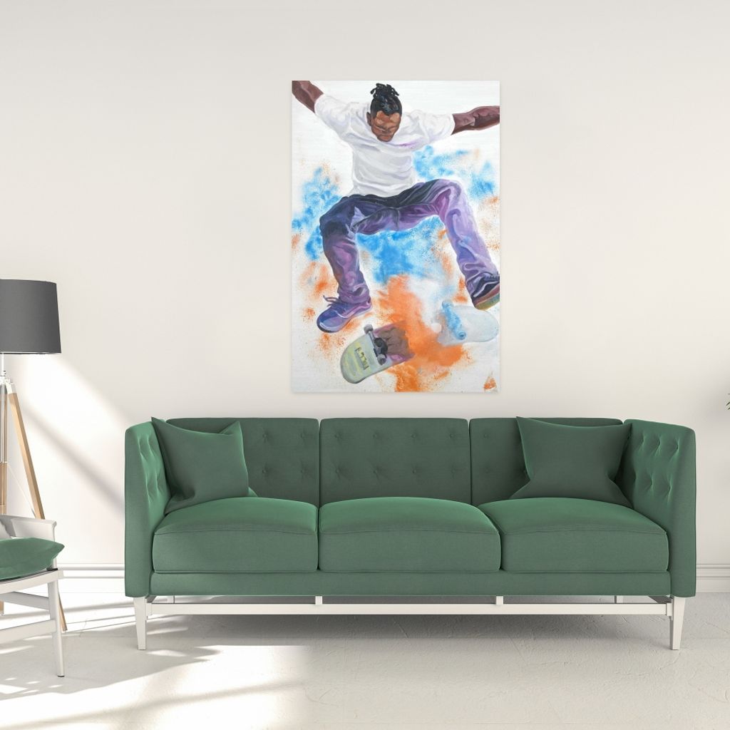 Skater 24 X 36, Stretched Canvas Unframed