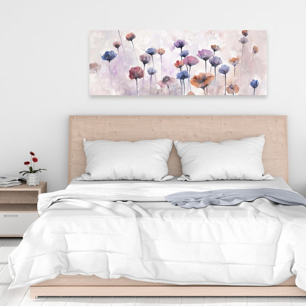 Small Wildflowers 16 X 48, Stretched Canvas Unframed