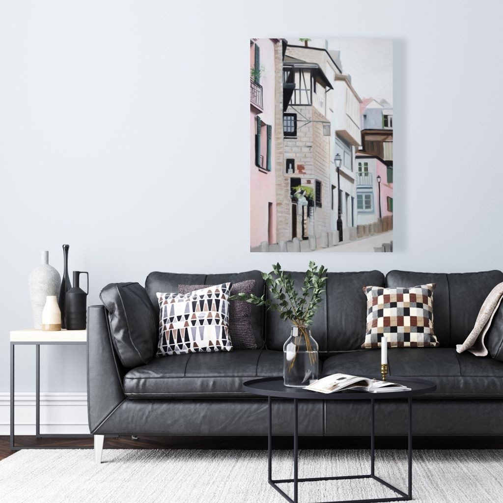 Street In Montmartre In Paris 24 X 36, Stretched Canvas Unframed