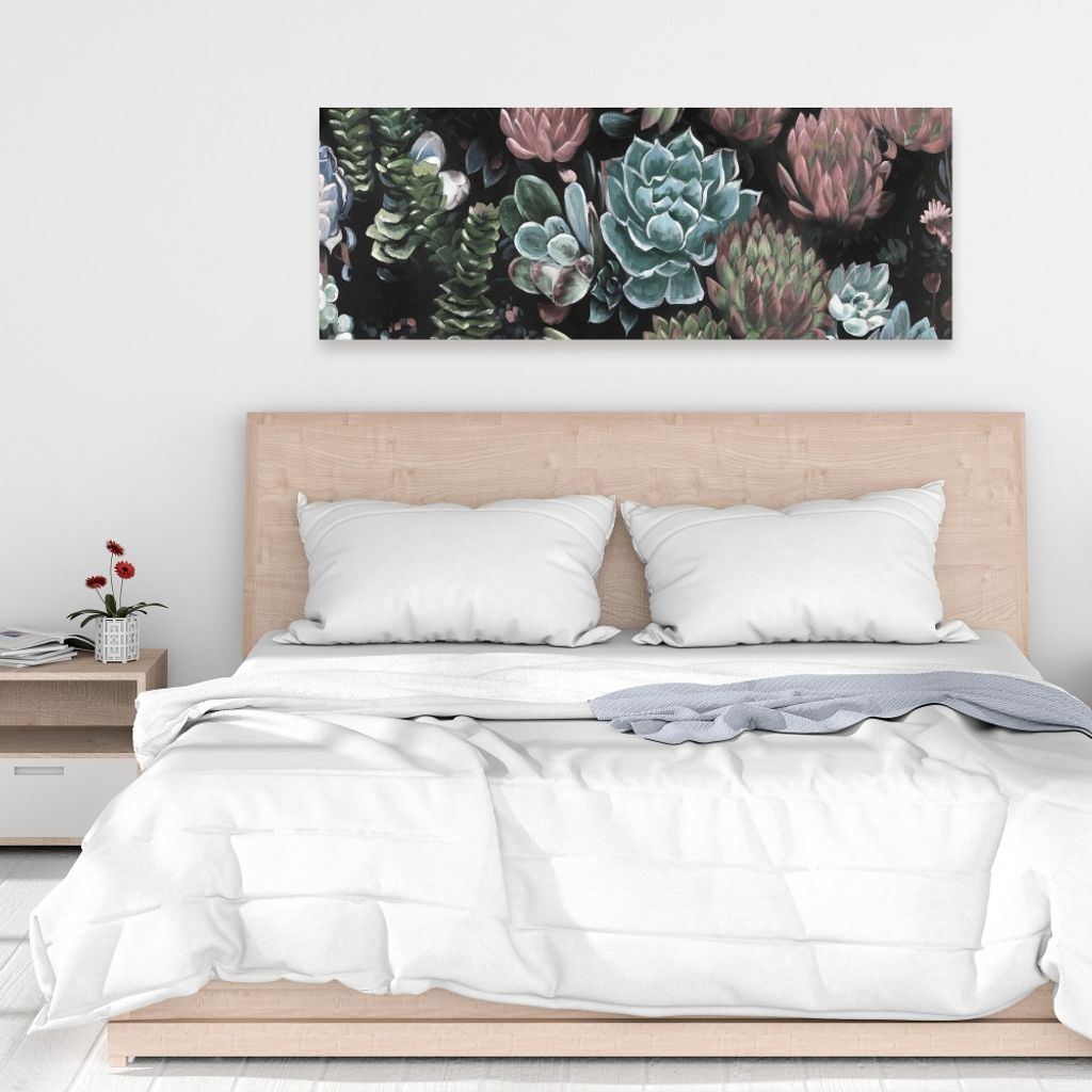 Succulent Set 16 X 48, Stretched Canvas Unframed