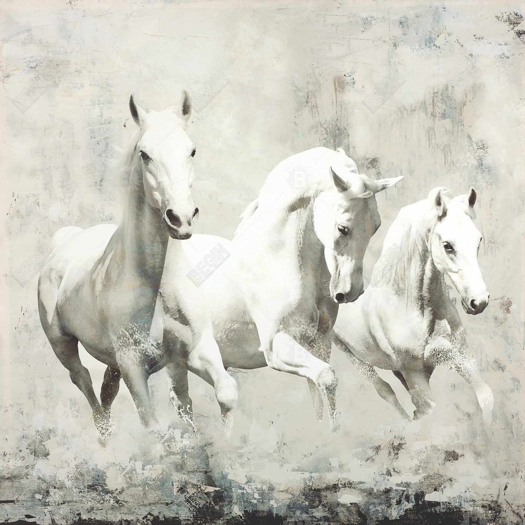 Preview image for Three White Horses Running
