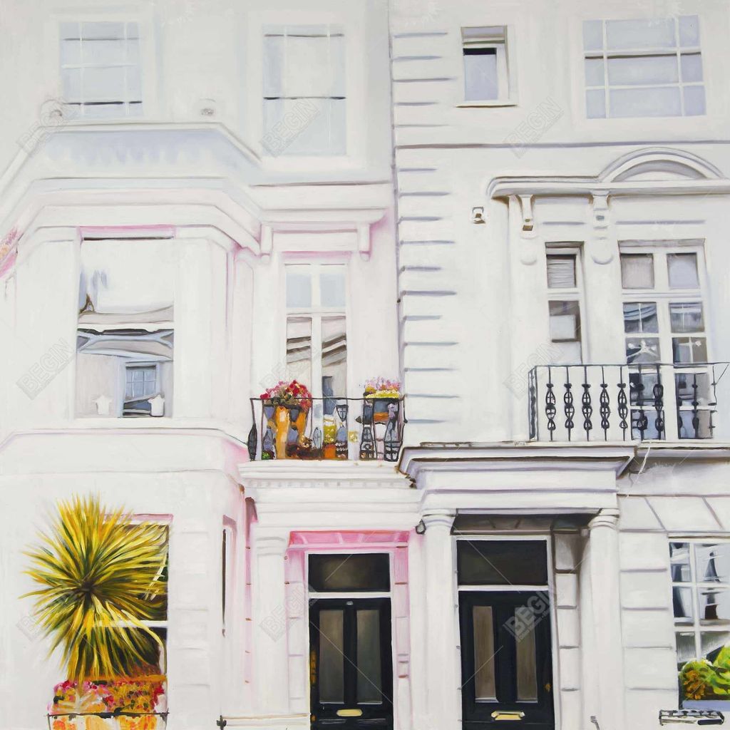 Preview image for West Coast Houses 24 X 36, Stretched Canvas Unframed