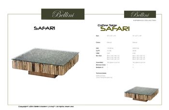 Safari Coffee Table 51&quot;