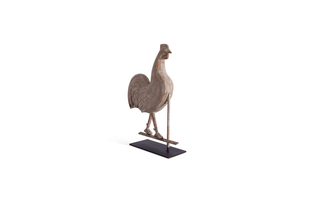 Decorative Standing Rooster On Metal Stand