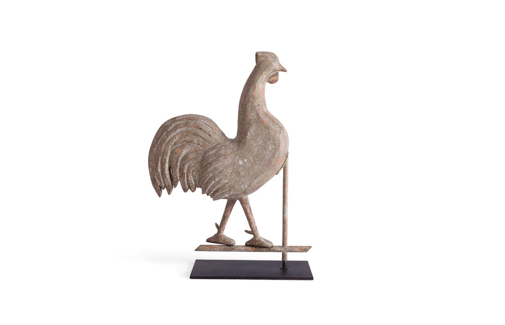 Decorative Standing Rooster On Metal Stand