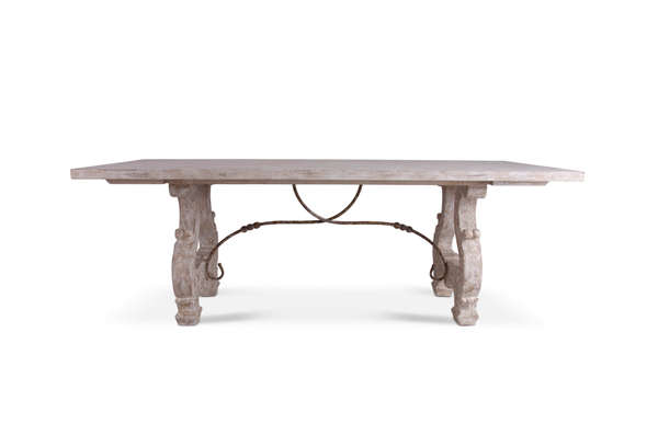 Italian Lyre Base Dining Table