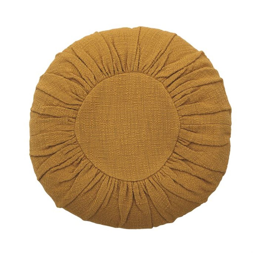 Preview image for 18,Round Cotton Pillow, Mustard Color
