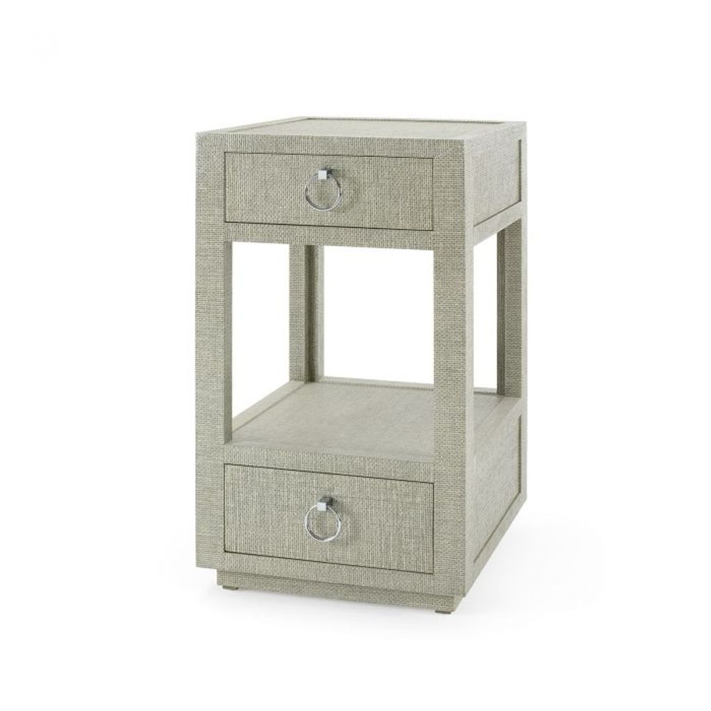 Preview image for Camilla 2-Drawer Side Table, Moss Gray Tweed