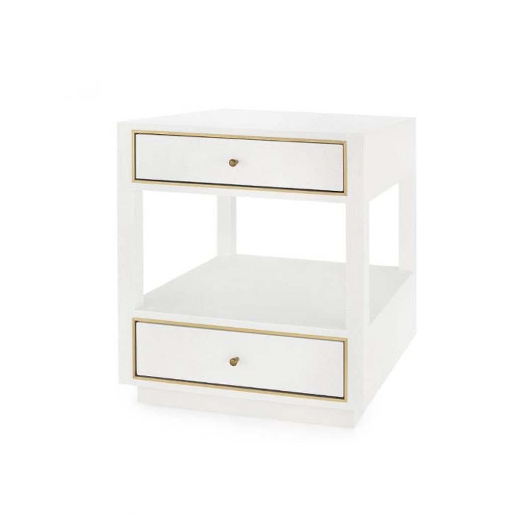 Preview image for Carmen 2-Drawer Side Table, White