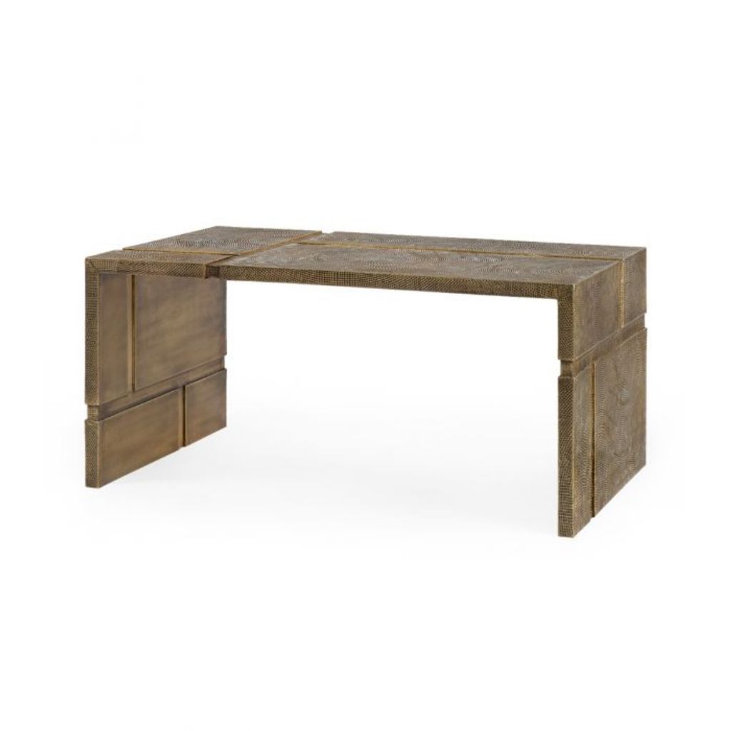 Hollis Coffee Table, Brass