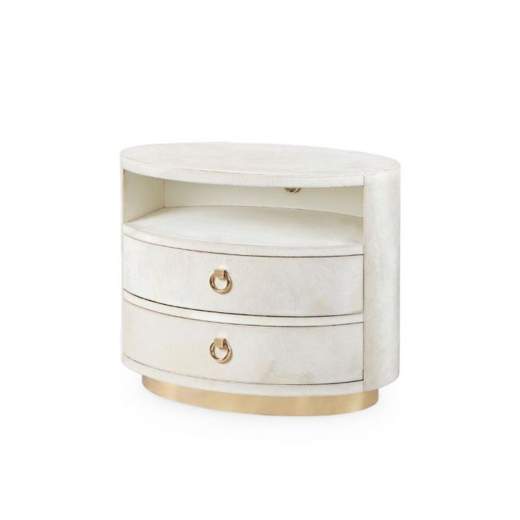 Villa & House Julius 2 Drawer Side Table White
