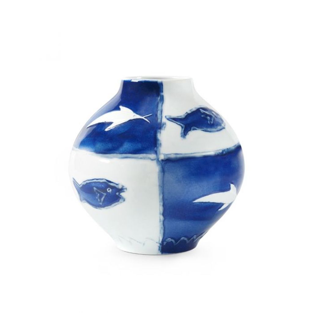Malaga Vase, Blue & White