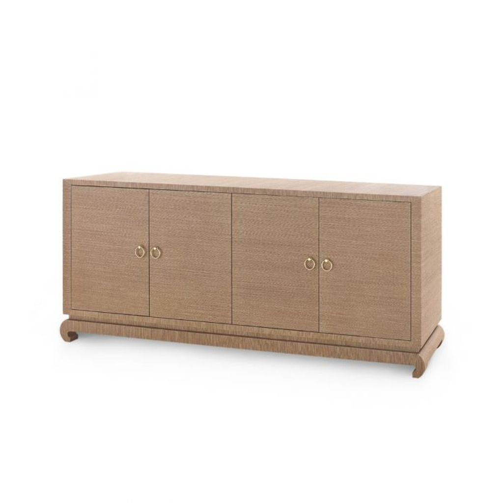 Villa & House Meredith Extra Large 4-Door Cabinet Brown