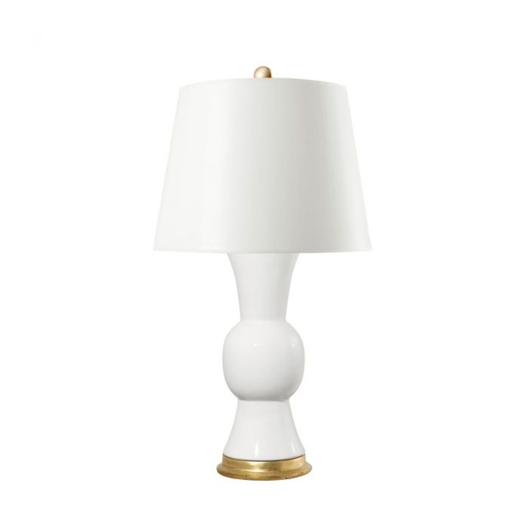 White Porcelain Table Lamp, 28.5" high