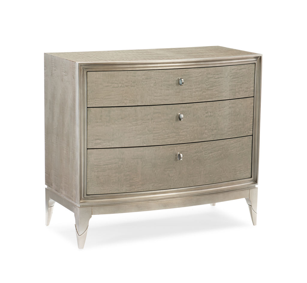 Silver Maple Three Drawer Nightstand