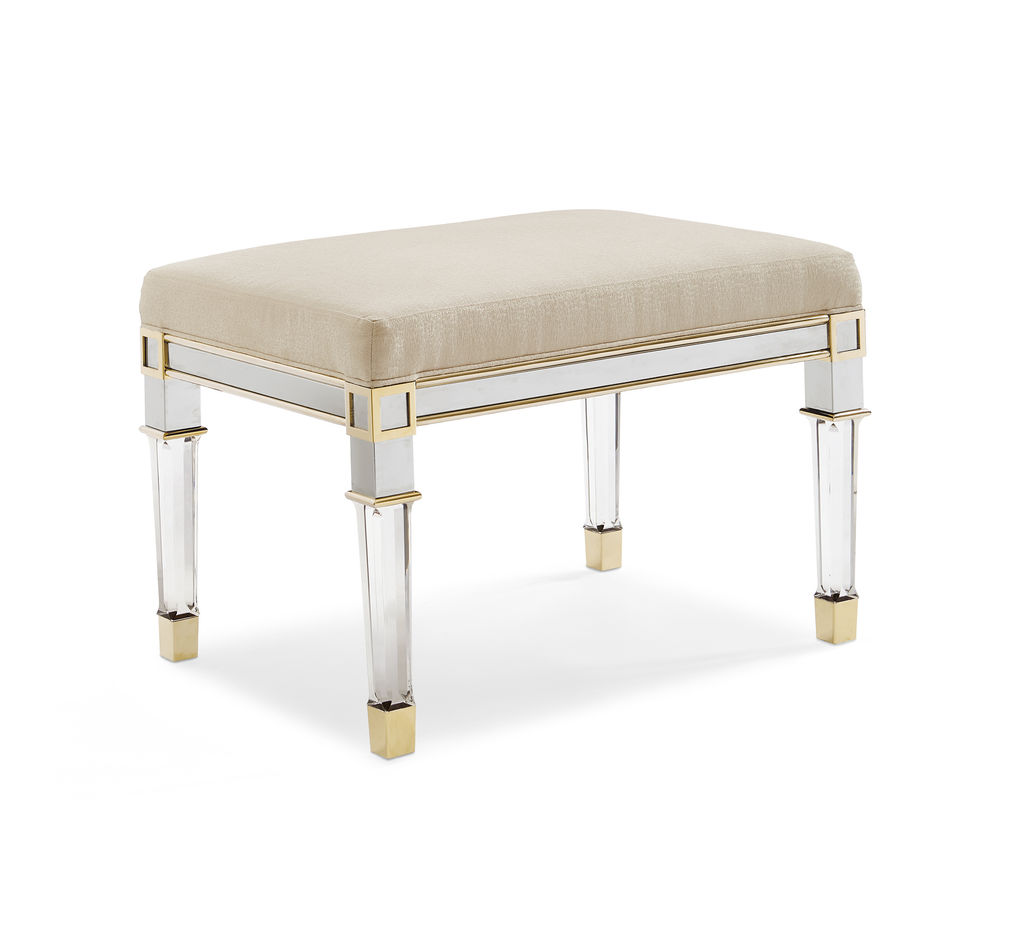 Preview image for Velvet Bench With Acrylic Legs