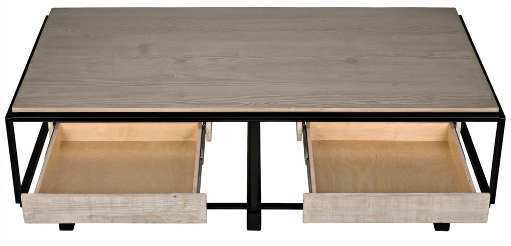 Ansell Coffee Table, Reclaimed Lumber Top