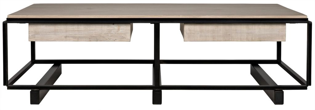 Ansell Coffee Table, Reclaimed Lumber Top